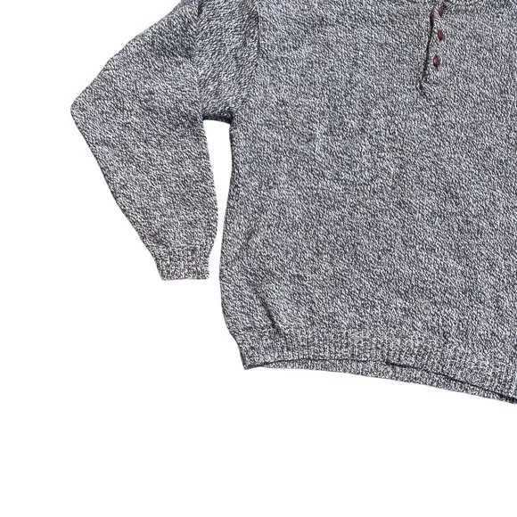 Vintage GreatLand Wool Henley Grandpa Sweater Aprés-Ski Coast Cabin Nautical-XL - Picture 4 of 10